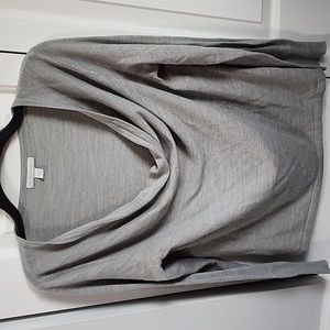 Scoop neck gray sweater